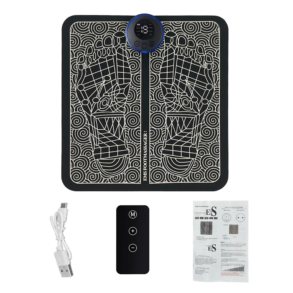 

Массажер для ног, перезаряжаемый массажный коврик, расслабляющий коврик для ног, электрический массажер для ног, снятие мышечного напряжения, массаж, здоровье чёрный