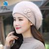 "Warm Winter Rabbit Fur Hat for Elderly Women – Thick Wool for Middle-Aged and Older Ladies"