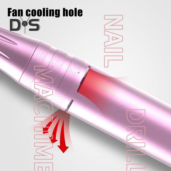 Polizor electric de unghii cu 6 atașamente Instrument de manichiură USB pentru unghii și unghii de la picioare Mașină de unghii de mare viteză 35000RPM pentru uz casnic și în salon