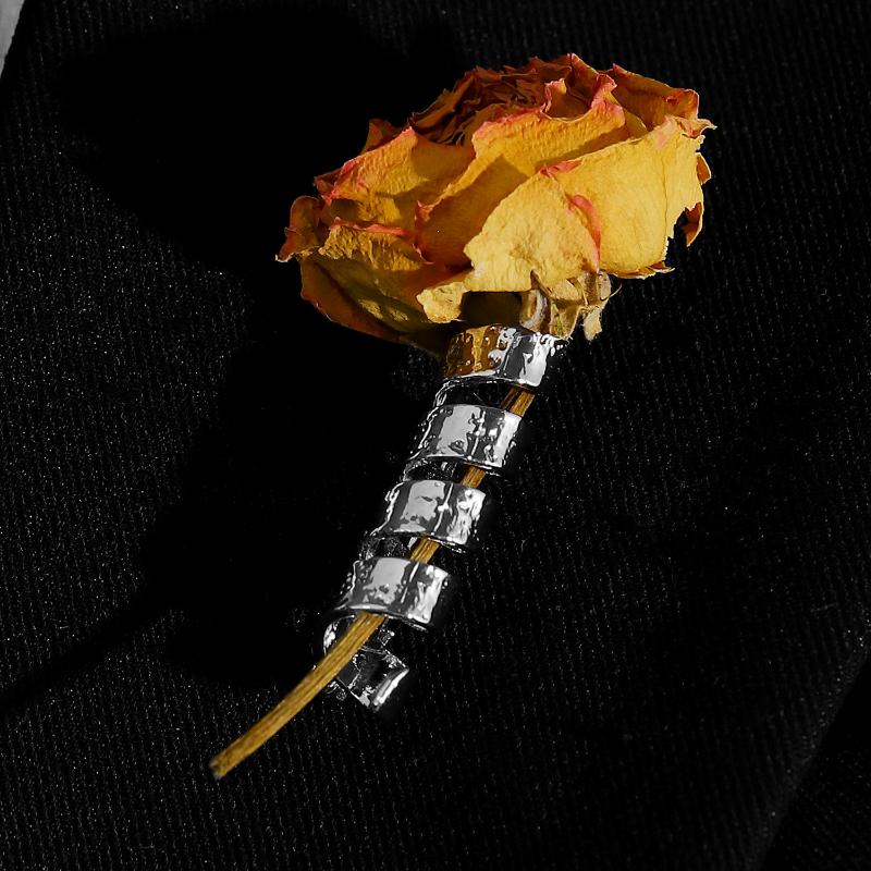 Vase Frame Dried Flower Necklace Brooch Creative Miniature Vase Pendant Clavicle Chain Dried Flower Necklace Jewelry Accessories