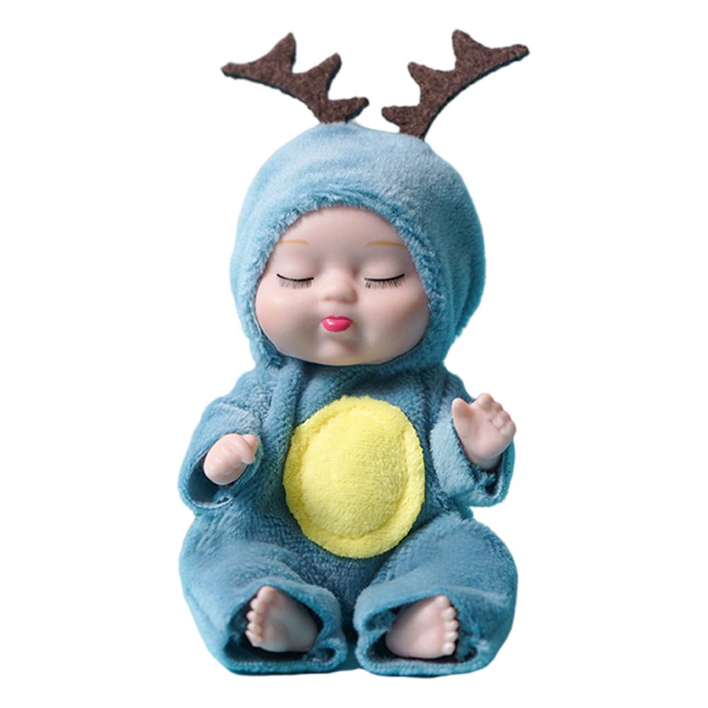 1/6 Pcs 11cm Mini Reborn Baby Doll Simulation Rebirth Dolls Toy with Animal Clothes Sleep Series Reborn Baby Doll Movable Joints