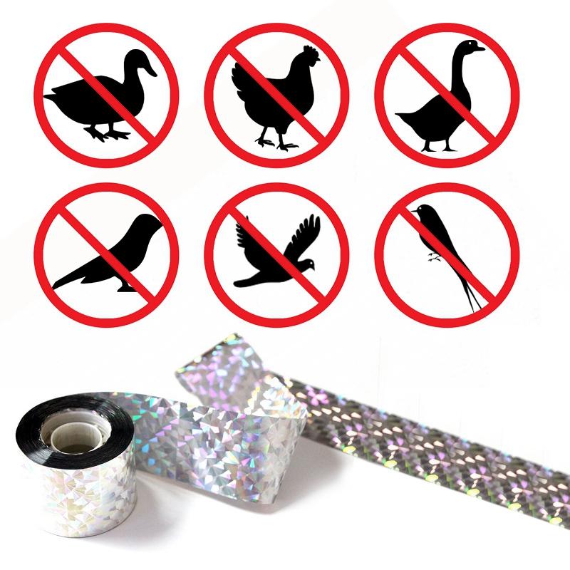 Scare Pigeon Reflective Tape Bird Repellent Balcony Bird Deterrent Tape Home Garden Anti-Bird Gardening Supplies Outdoor Orchard