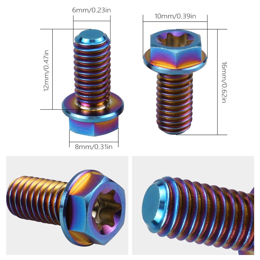 For Surron Light Bee X 6PCS M6X13 Rear Brake Disc Pad Screws For Sur-ron Light Bee S L1E For Segway X160 X260 Electric Dirt Bike