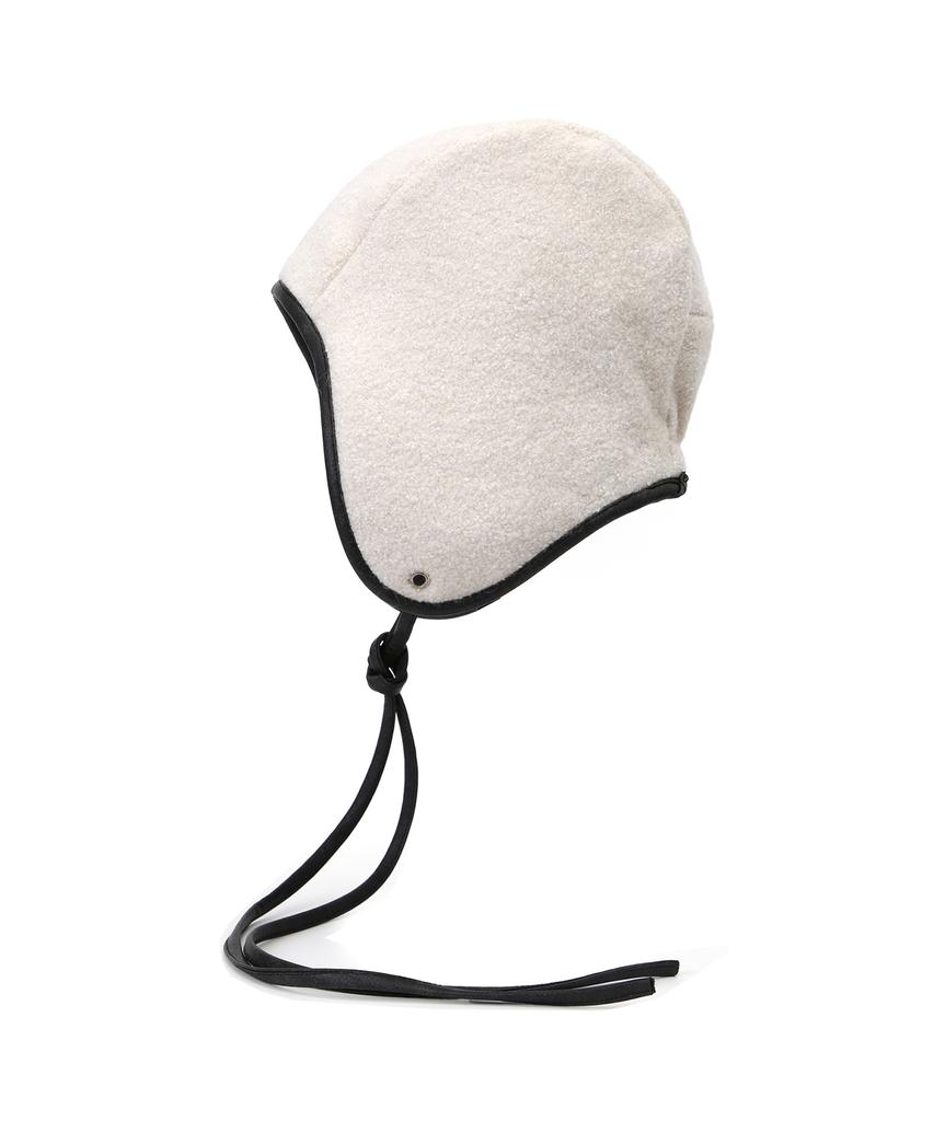 Eondeokeonteulolseutyudio Leather Fleece Reversible Earflap Winter Aviator Hat Beanie Aviator Hat / Reverse / G Leather Bk