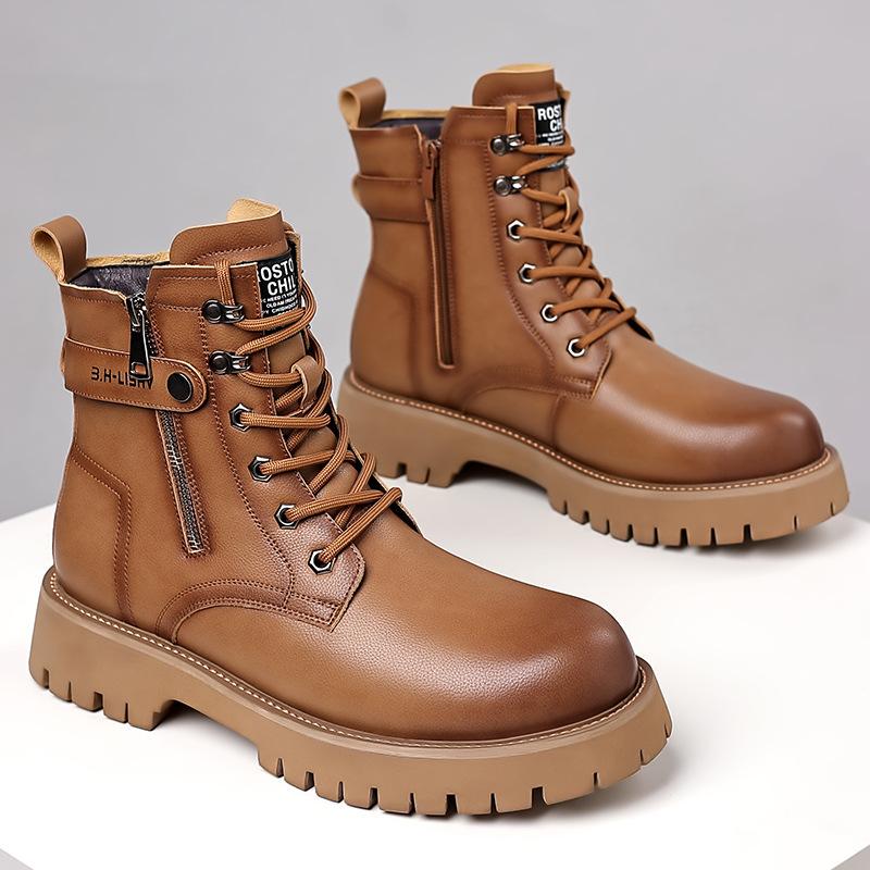 

Модные мужские ботинки-пустыни из натуральной кожи, обувь для улицы, ковбойские рабочие ботинки, красивые ботинки на платформе, весна-осень 9.5 оранжевый