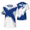 Sports Mesh T-shirt Finland Flag For Running Bike Soccer Tennis Football Fitness Tees 3D Printed Custom
