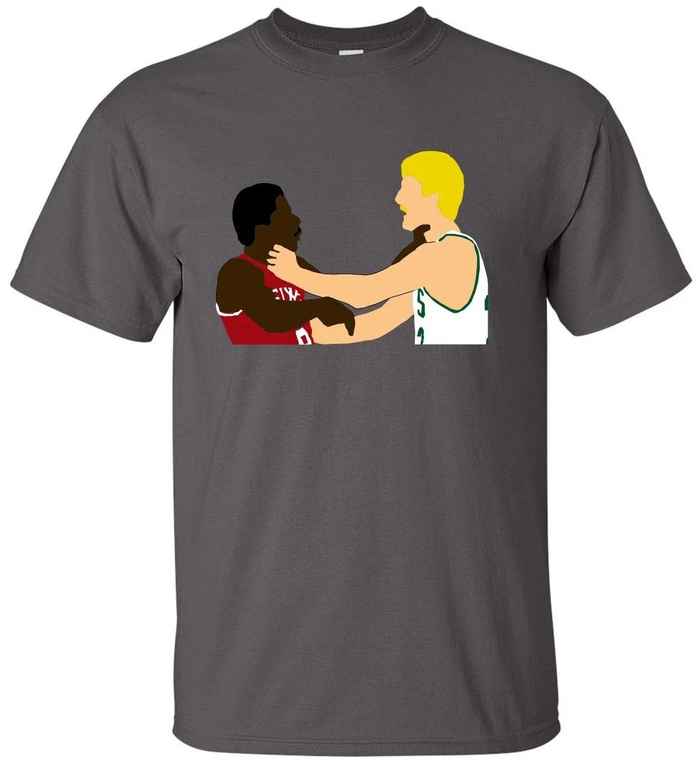 Larry Bird Boston Celtics Julius Irving Dr J 76ers CHOKE T-Shirt XS