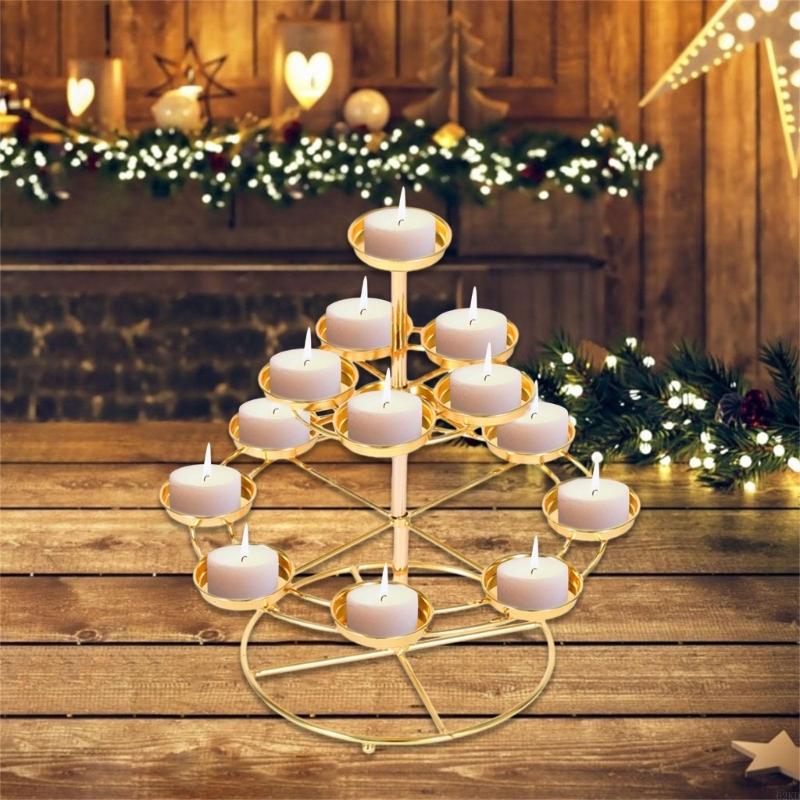 62KD 1PC 3 Layer 14 Lamp Home Table Centerpieces Butter Lamp Desk Ornament Holder