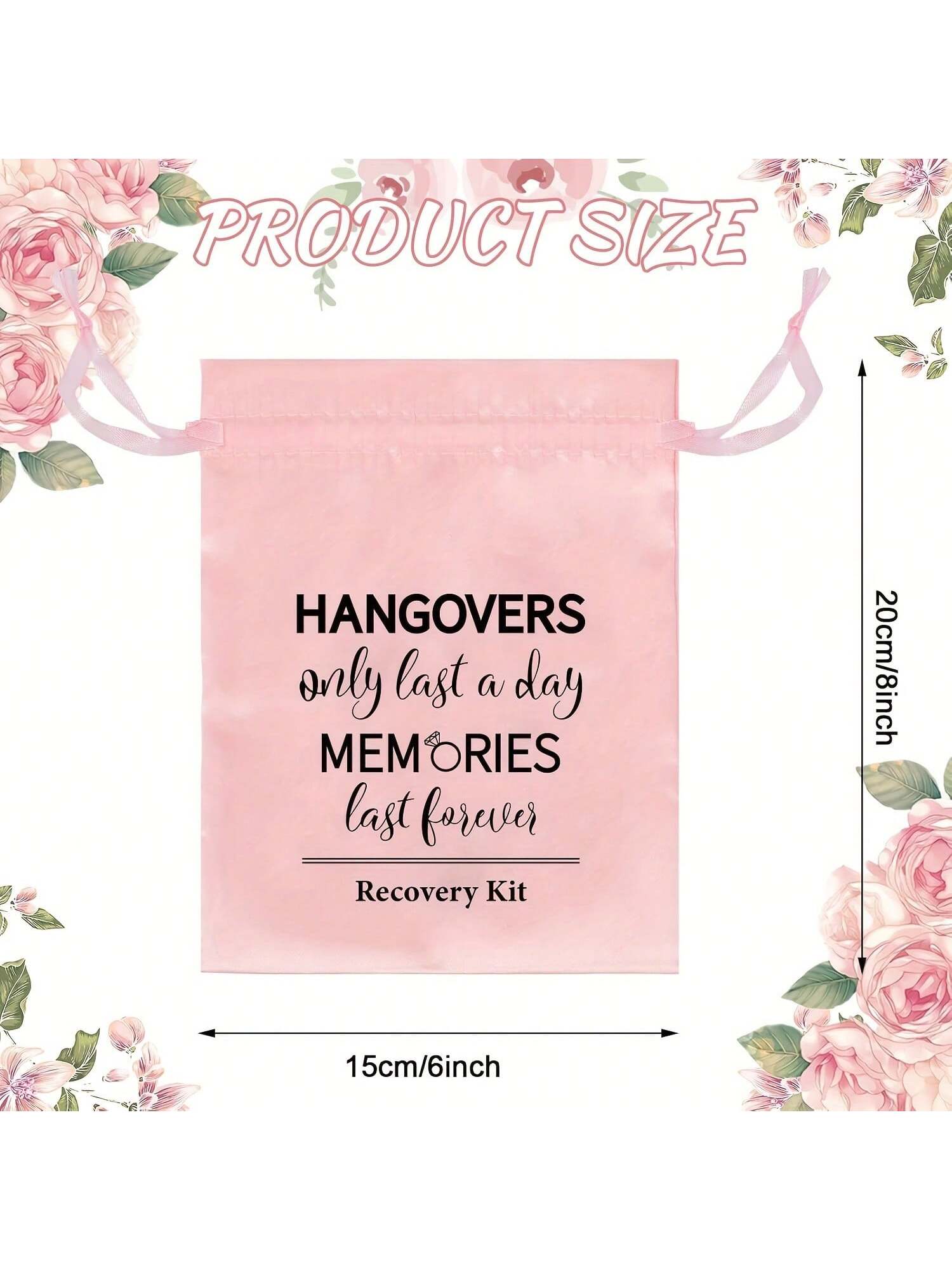 

10 шт./набор, 15*20 см/6*8 дюймов, сумка для набора для похмелья на свадьбу, подарочная сумка для девичника HangoverLarge с завязкой для упаковки подарков Other