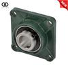 2 Pcs UCF207-20 1-1/4" Bore Pillow Block Flange Bearing 4 Bolts Solid Base