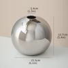Lusso Leggero, Sensazione di Alta Gamma, Argento Elettrolucidato, Forma Sferica, Vaso in Ceramica, Decorazione Soggiorno, Composizione Floreale, Ornamenti Decorativi