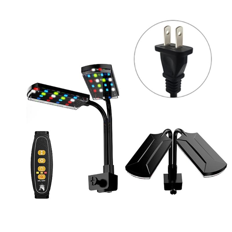 

Світлодіодне освітлення для акваріумів USB-кліпса Подвійна головка для акваріумів Регульована яскравість Повний спектр Набори освітлення для тераріумів та ландшафту