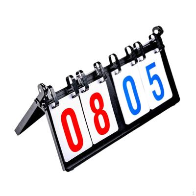 Tragbare Flip-Anzeigetafel Manuell 4 Ziffern Premium Professionelle Flipper-Tafel Tisch-Anzeige für