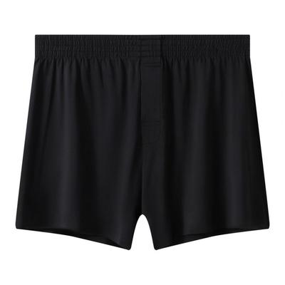 Men Panties Summer Loose Cool Boxers Soft Breathable Fabric Elastic Waistband Quick-Drying Solid Color Pajama Pants