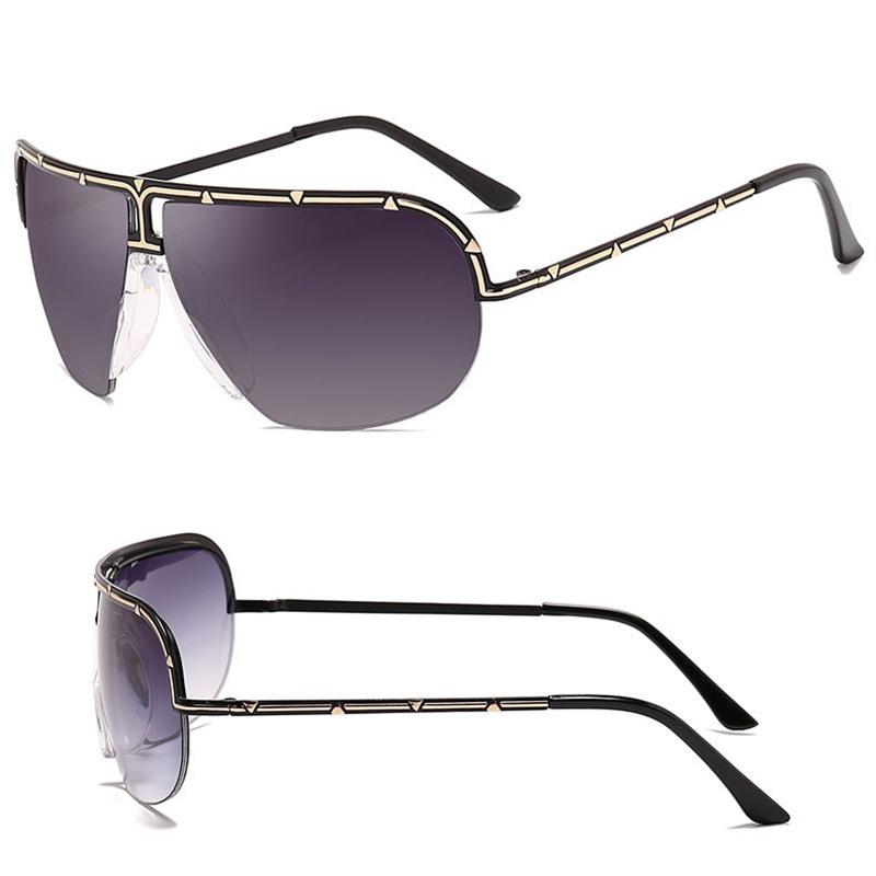 Oversize Goggle Frame Sunglasses With Gradient Lens And Vintage Style For Fashionable Women