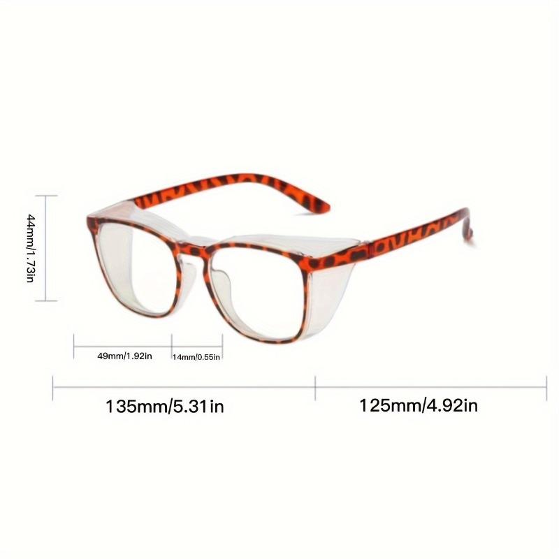 Fresh Practical Vintage Large Frame Glasses with Shields for Men Women Students Casual School Business Supplies