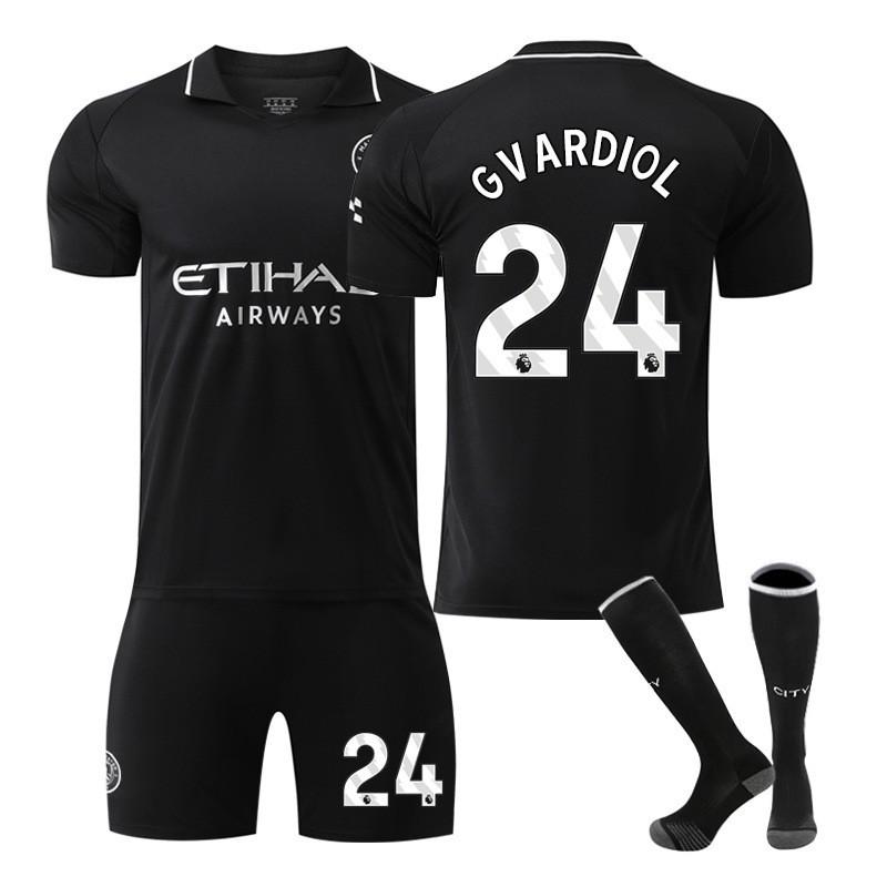 25-26 Manchester City Auswärts Nr. 9 Harland Fußballuniformen Set Herren 10 Galish 47 Foden 16 Rodrigo