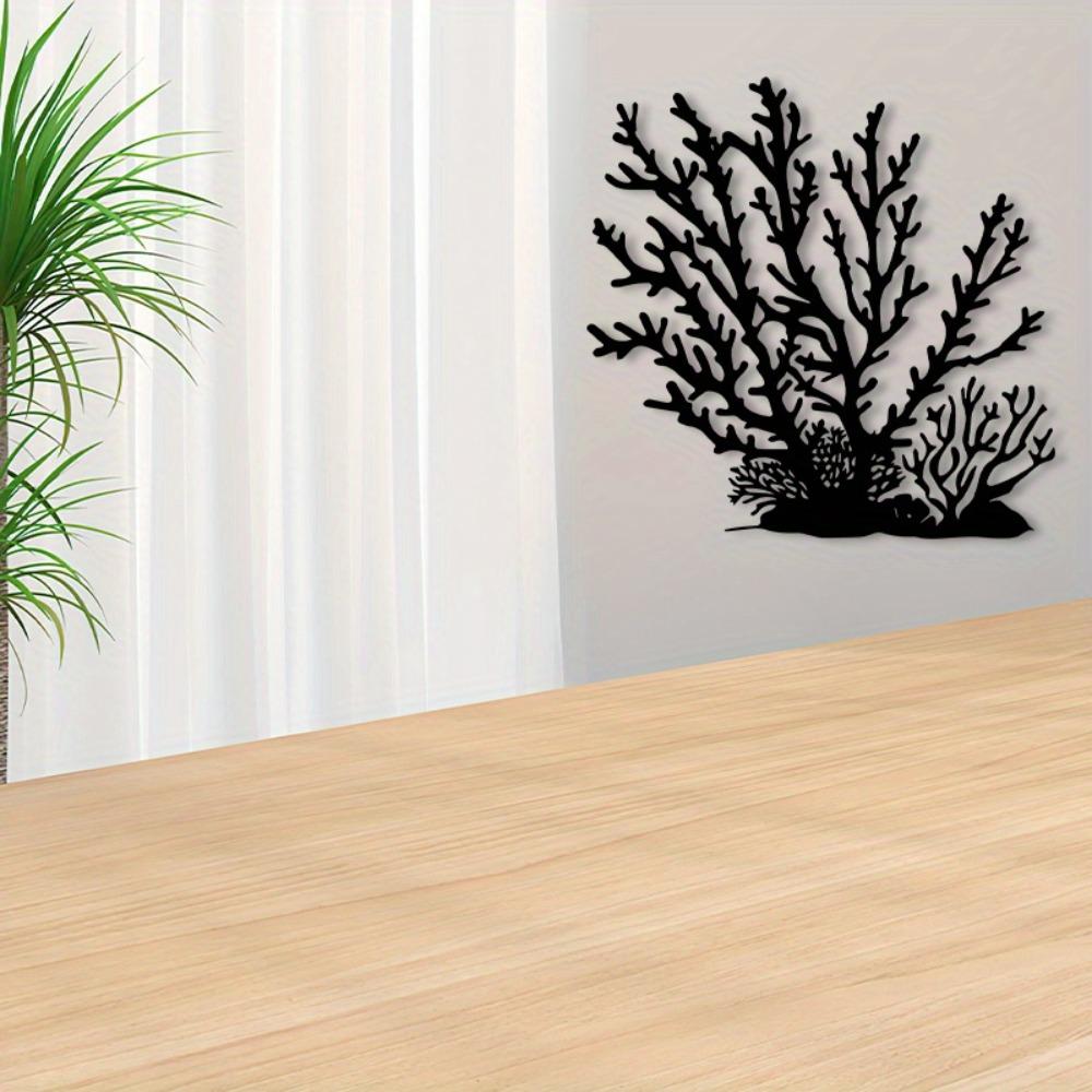 Vintage Coral Iron Wall Art Rustic Beach House Decor Powder Coated Metal Sculpture Home Decorative Gift For Coastal Lovers