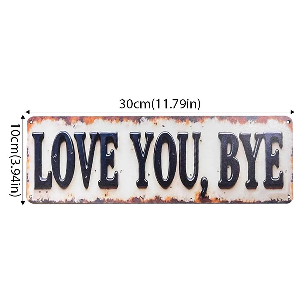 Popular 2D Valentine's Day Flat Wooden Decorative Plaques And Ornaments Hanging Signs Farewell Theme Metal Wall Sign Decoration