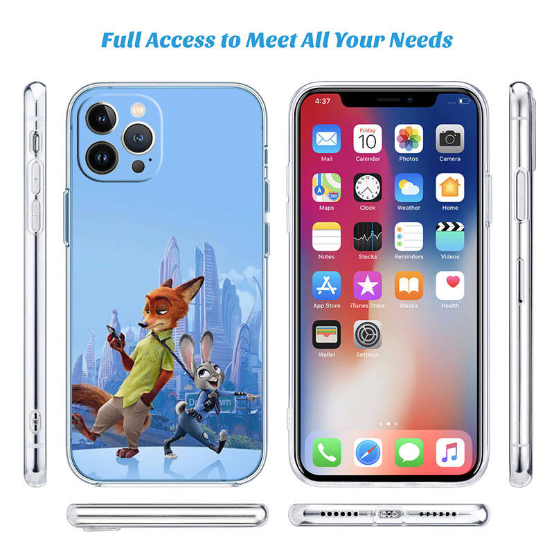 Coque de téléphone MH158 Zootopia pour Motorola G34 G32 G31 G14 G15 G84 G62 E32 G24 G72 G71 G73 G85 G200 G60 G52 G51 G50 G42 G41 G32 G30