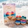 Holiday Gift for Girls Ocean Pocket Heart Advent Calendar 2026, 24-Day Coastal Countdown with Interactive Parent Child Toy 24 Acrylic Sea Glass