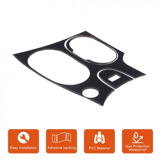 Glossy Piano Black Central Console Gear Shift Trim Sticker For Corvette C6 05-13