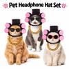 Curl Hair Roller Wig Pet Wig Headgear Lightweight Design Pet Gold Chain Prop  Family Fun Gathering