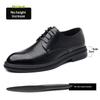 Herren Hohl Atmungsaktiv Oxfords 6cm/8cm Innere Höheneinstellung Formell Business Anzugschuhe Hochzeit Bankett Leder Hohes Schuhwerk
