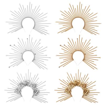 Women Head Jewelry Stylish Sun Headband Fashionable Headpiece Elegant Headpiece Alloy Material for Parties and Weddings
