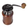 Coffee Grinder Manual Oak Stainless Steel Retro Ergonomic Crank Handle Conical Grinding   Portable Coffee Bean Grinder