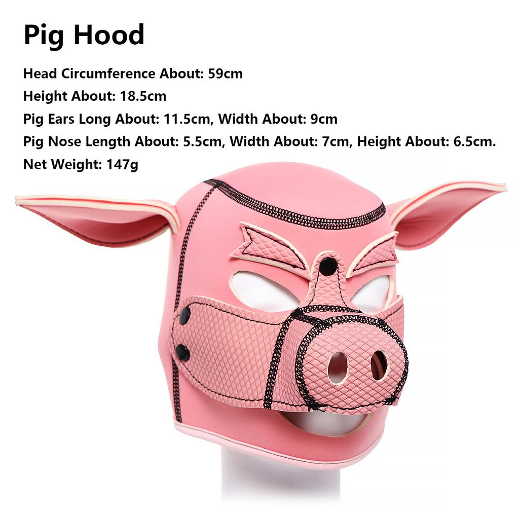 Sex Toys For Couples Men Gay New Party Pig Masks Play Pink Pig Hood Mask BDSM Bondage Soft Padded Pig Slave Role Play Cosplay