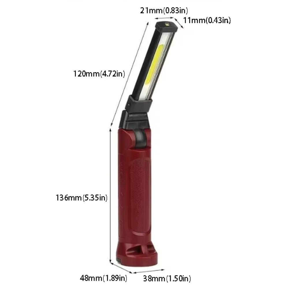 With Hanging Hook USB Rechargeable Work Light 180° Folding Folding Flashlight  Emergency Repair