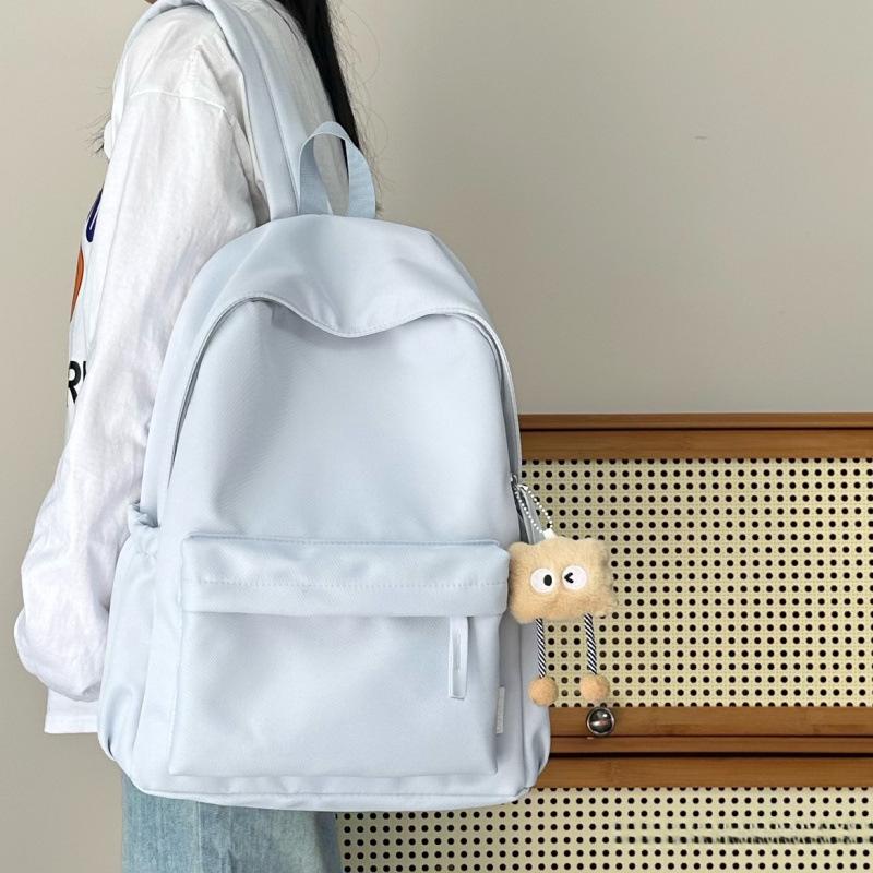 Stylish Solid Color Backpack for Junior High Girls & College Students