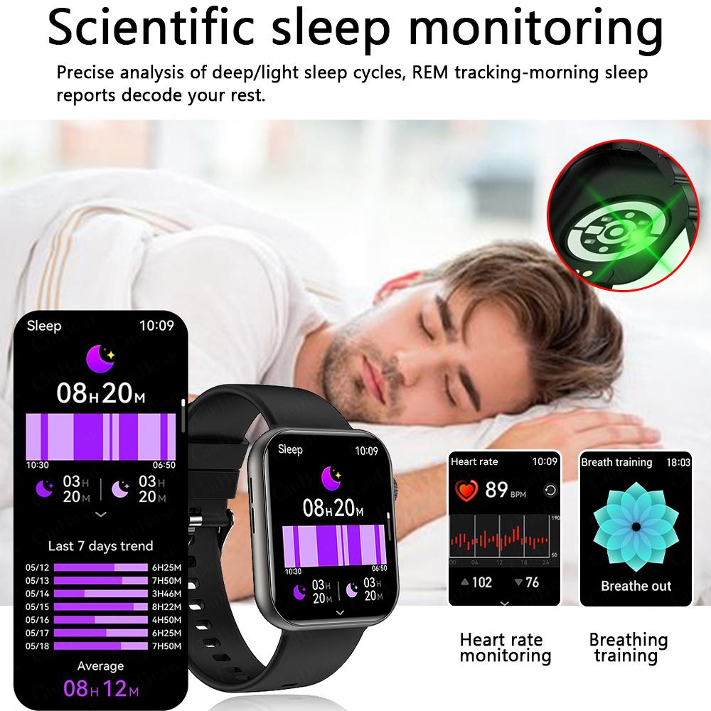 New 1.9-inch HD Smart Watch Men Bluetooth Call Multiple Exercise Modes Watch Heart Rate IP68 Waterproof Smartwatch Women