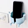 Wall Mounted Phone Holder Mobile Phone Charging Stand Self-Adhesive Remote Control Storage Rack Cellphones Organizer