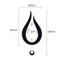 Modern Water Dropping Wall Design Clock Creative Acyrlic Pendulum Bedroom Clock Decoration Home Time Living for Mute Room
