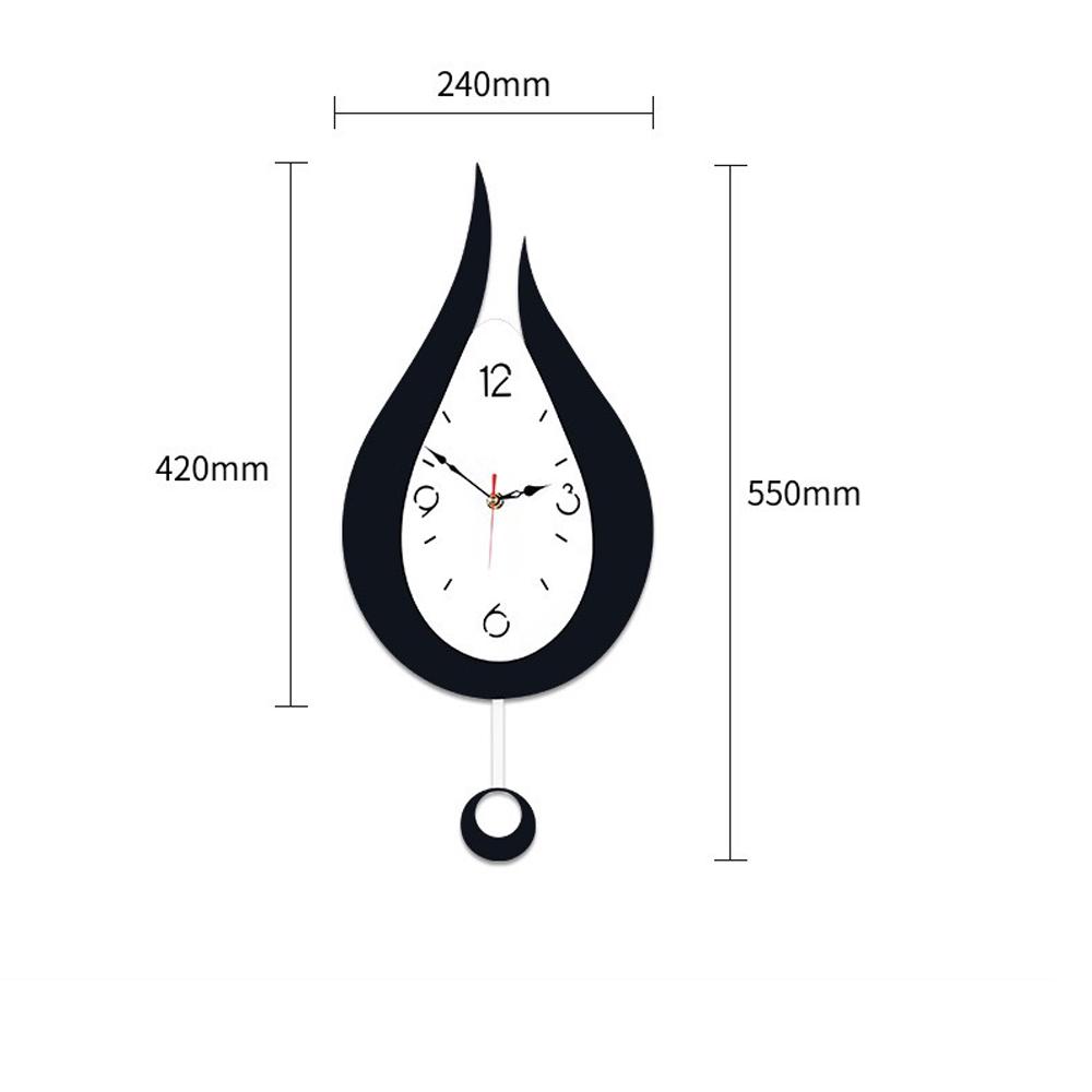 Modern Water Dropping Wall Design Clock Creative Acyrlic Pendulum Bedroom Clock Decoration Home Time Living for Mute Room