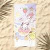 Cute Cartoon Kitten Printed Microfiber Beach Towel Quick Dry Soft Bath Towel For Kids Seaside Swimming
