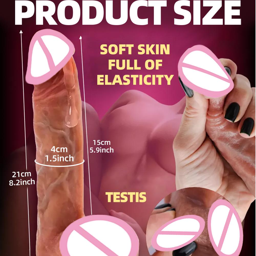 Thick Dildo Vibrator For Women Realistic Dildos Penis Remote Control Thrusting Heated Vibrators Sex Toys Anal G Spot Stimulators