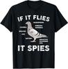 2025/If It Flies It Spies Pigeon Anatomy Bird Aren't Real Unisex T-Shirt