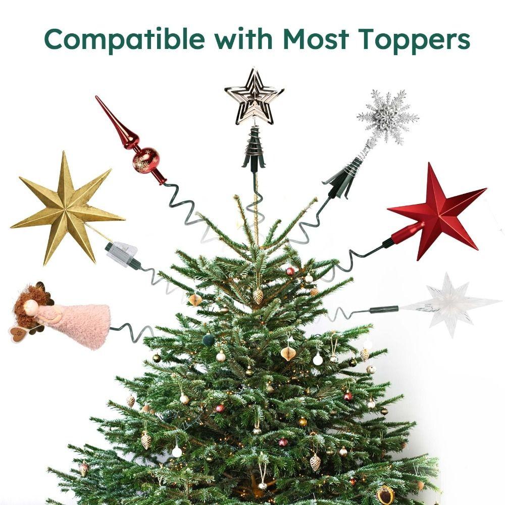 Lightweight Tree Top Stand Universal Design Decoration Holder Rotating Stand Christmas Decoration