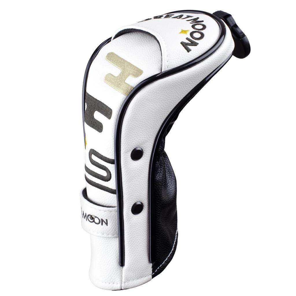 Blue Moon Head Cover for Utility UT [5 Series] [Ekasumi Star] Golf Head Cover Club Cover 2025 Model (5.2ES White)