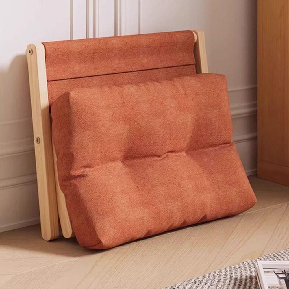 Solid Wood Velvet Footstool Soft Velvet Sofa Ottoman Multifunctional Soft Footrest Household