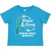 Inktastic Ovarian Cancer Awareness Brave And Strong With Arrows Toddler T-Shirt
