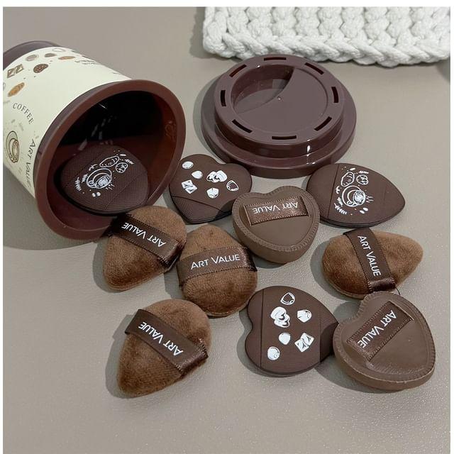 Art Value - Coffee Mini Powder Puff Set - 5pcs