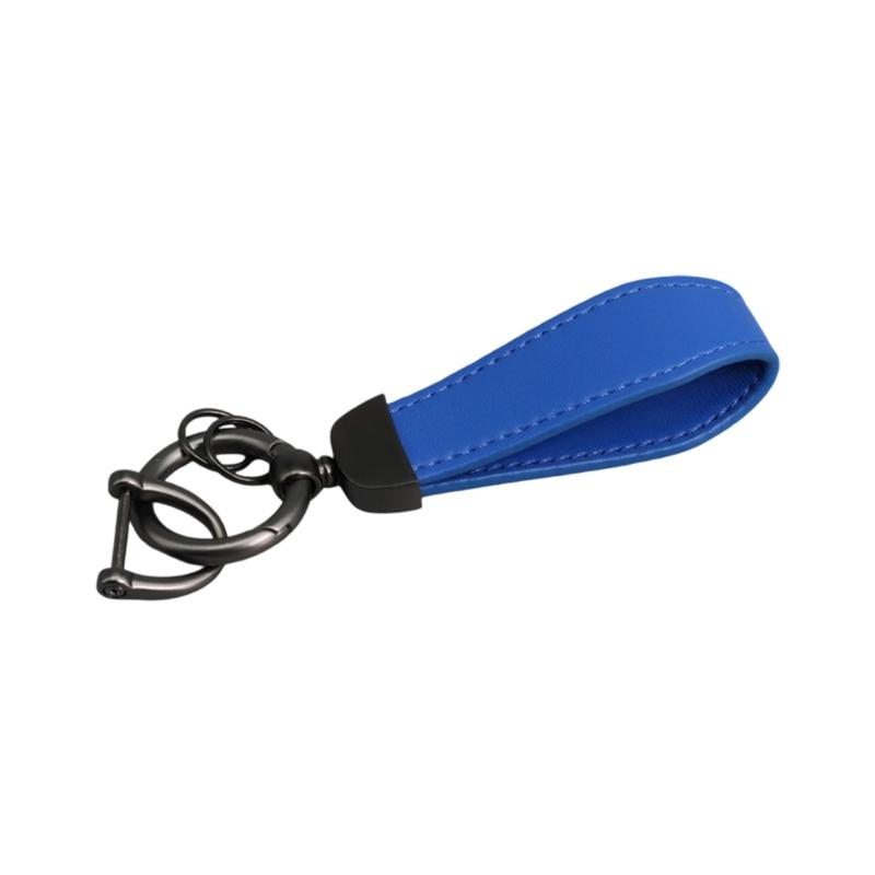 

Versatile Leather Keychain with Reinforced Loop All Day Comfort Carry Light Key Holder for Formal Casual Occasions синій