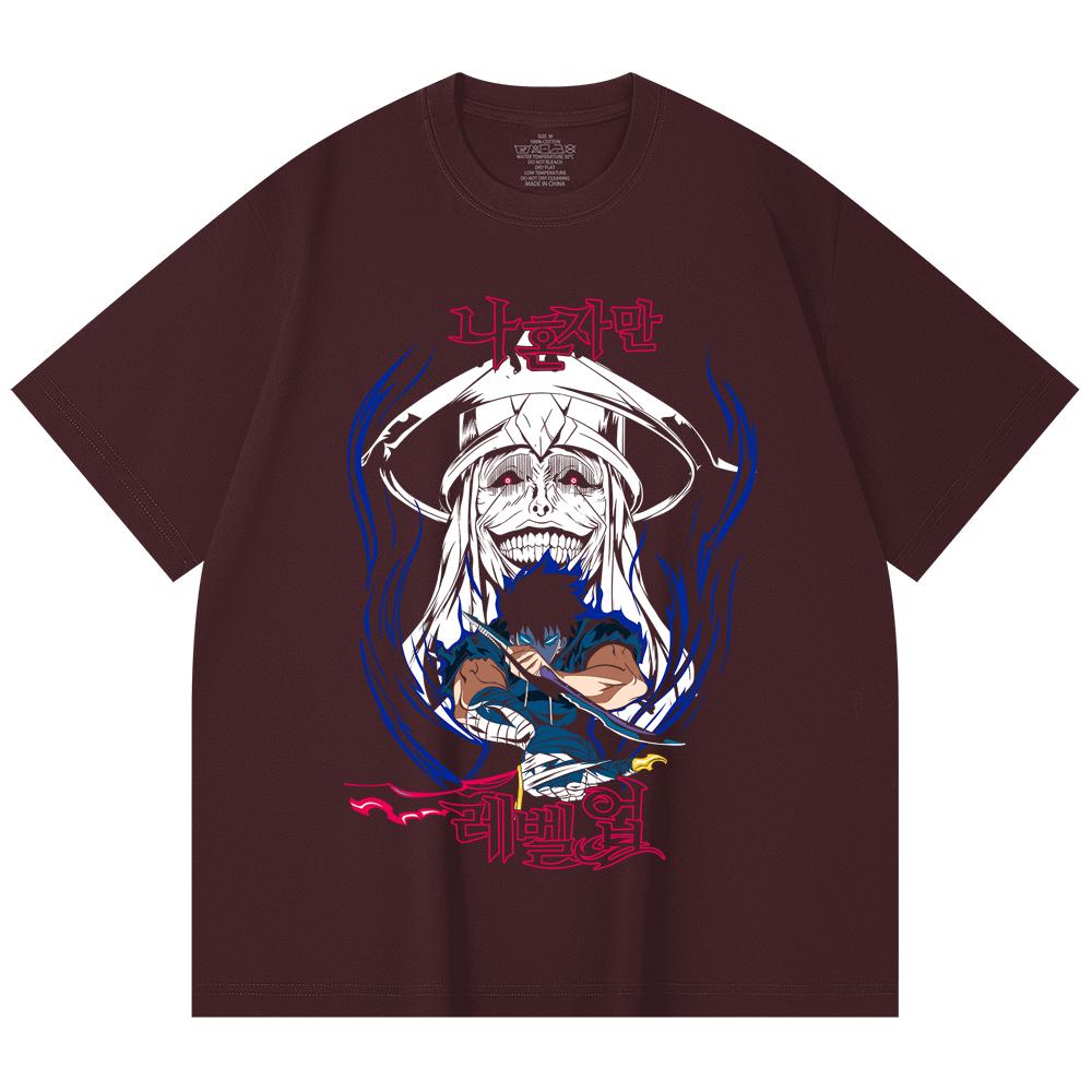 

230 Gsm 100% Cotton Solo Leveling V9 Print Unisex Heavy Cotton T Shirt 2XL