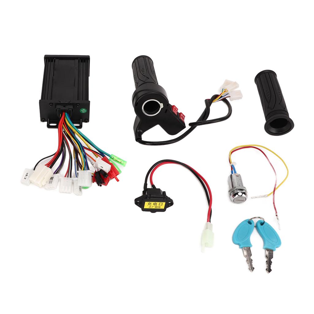 Electric Bike Speed Controller Brushless 36V 48V 350W Aluminum Alloy Electric Bike Motor Controller with Throttle Grip