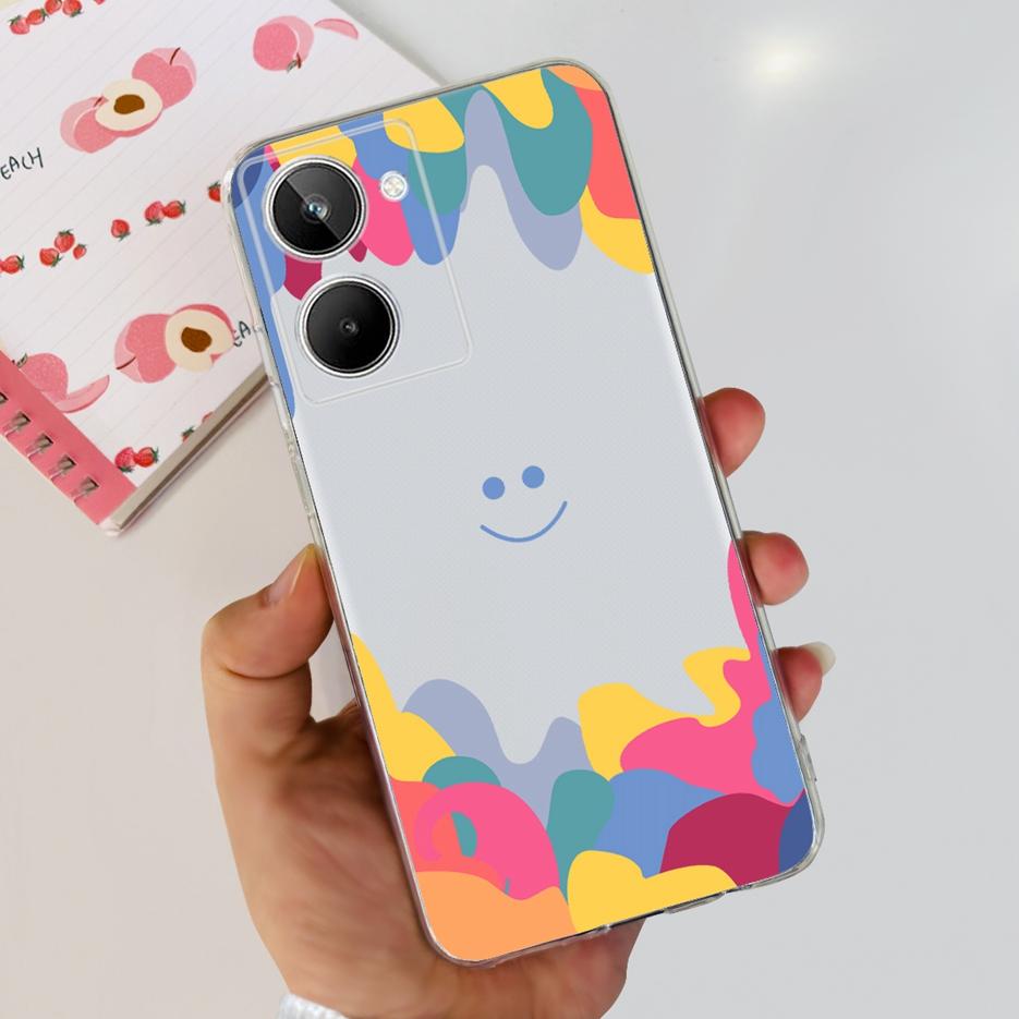 For Realme 10 4G Case Colorful Painted Cover Soft Silicone Phone Case For Realme 10 Pro Plus Realme10 Pro+ Back Cover Coque Capa