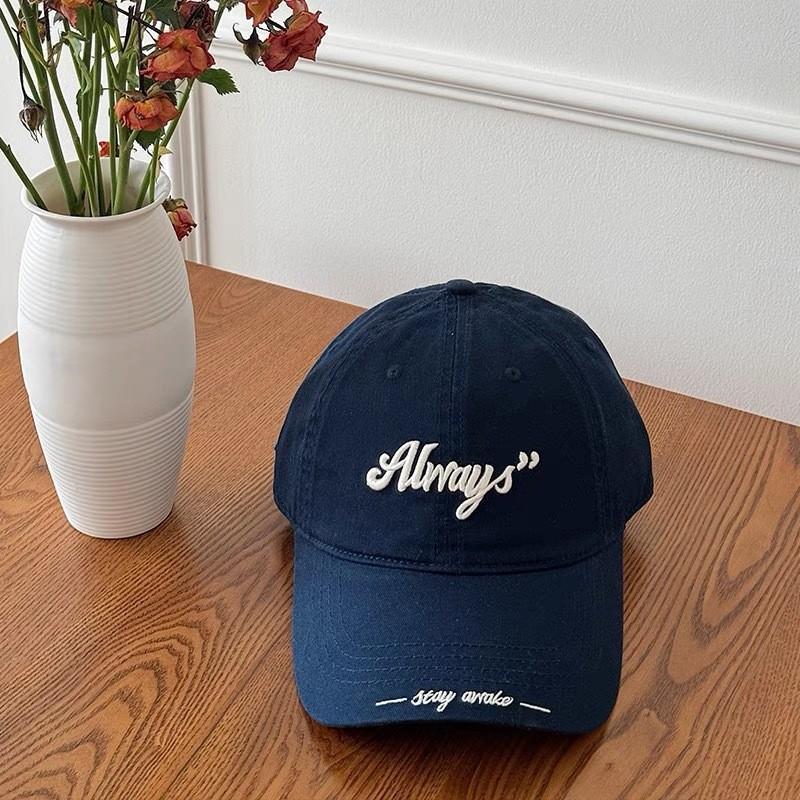 Letter Always Embroidery Baseball Cap Outdoor Shade Breathable For Men Women